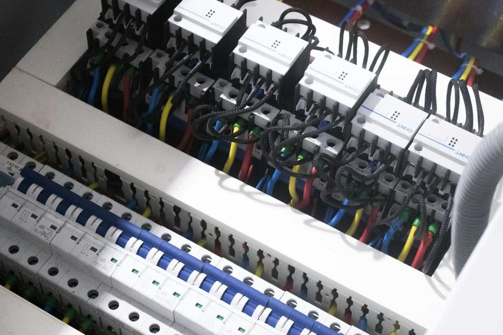 Consumer unit with breakers and residual current device